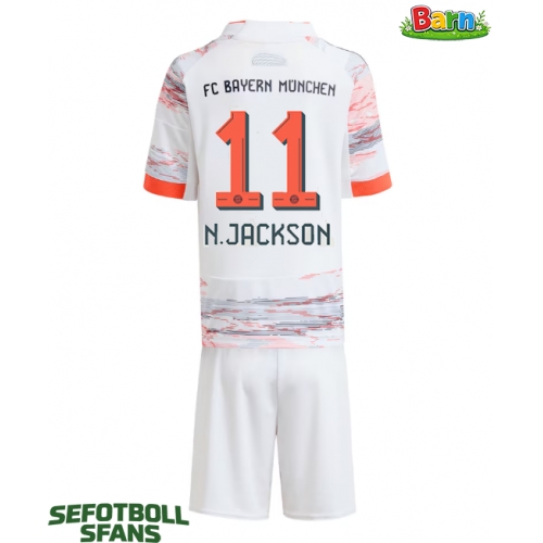Bayern Munich Nicolas Jackson #11 Bortaställ Barn 2025-26 Kortärmad (+ Korta byxor)